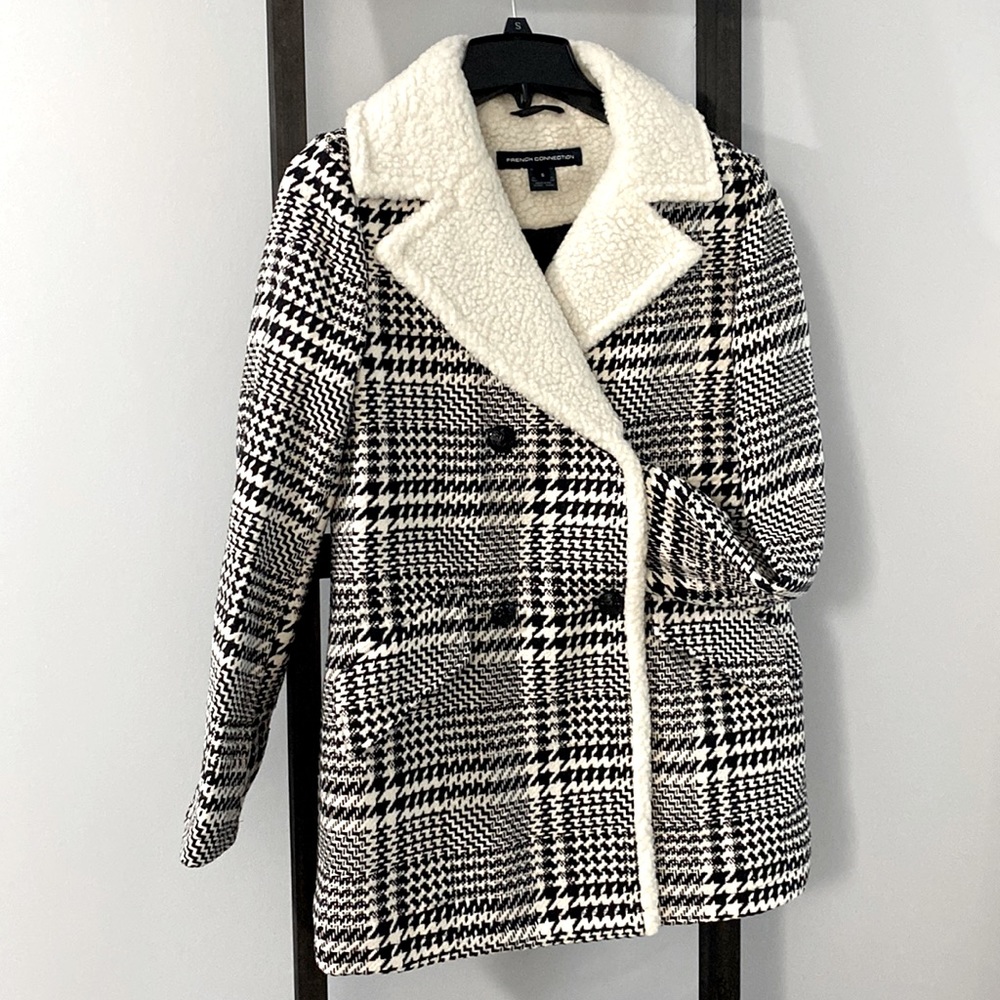 NWT French Connection Fleece and Quilted Lining.Coat